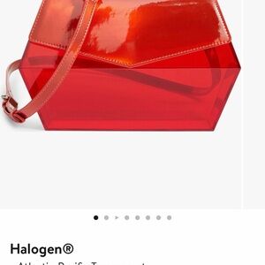 Halogen Vibrant Red Geometric Crossbody Bag